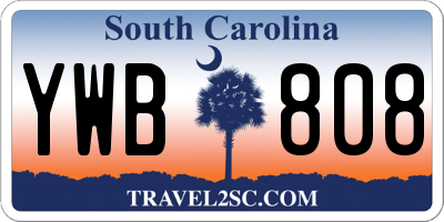 SC license plate YWB808
