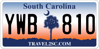 SC license plate YWB810