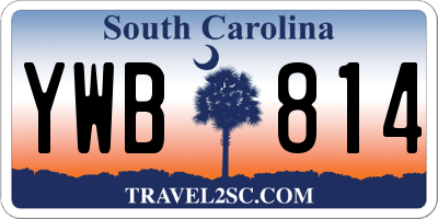 SC license plate YWB814