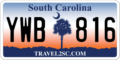 SC license plate YWB816