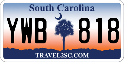 SC license plate YWB818