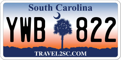 SC license plate YWB822
