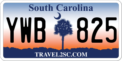 SC license plate YWB825