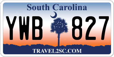 SC license plate YWB827