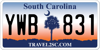 SC license plate YWB831