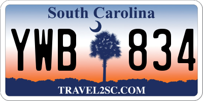 SC license plate YWB834