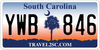 SC license plate YWB846