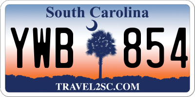 SC license plate YWB854