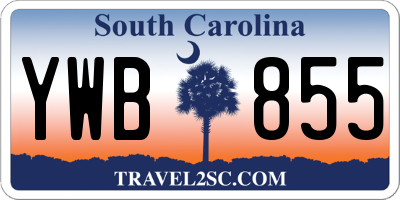 SC license plate YWB855