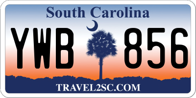SC license plate YWB856
