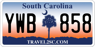 SC license plate YWB858