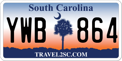 SC license plate YWB864