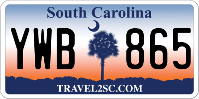 SC license plate YWB865