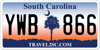 SC license plate YWB866