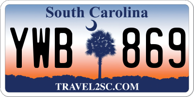 SC license plate YWB869