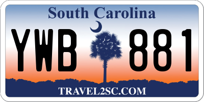 SC license plate YWB881