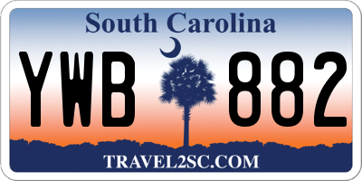 SC license plate YWB882