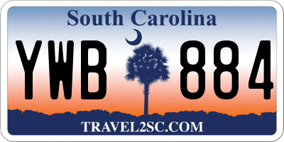 SC license plate YWB884