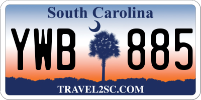 SC license plate YWB885