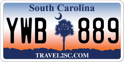 SC license plate YWB889