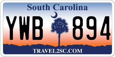 SC license plate YWB894