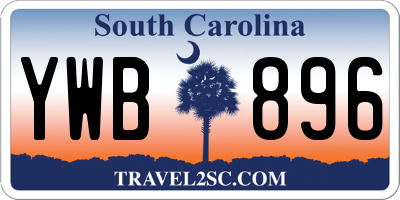SC license plate YWB896