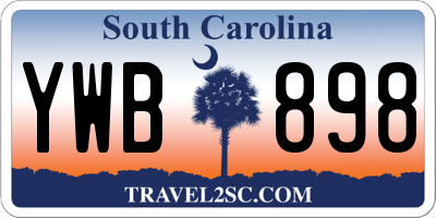 SC license plate YWB898