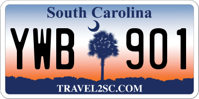 SC license plate YWB901