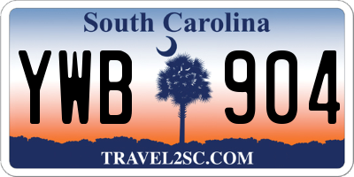 SC license plate YWB904