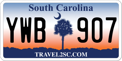 SC license plate YWB907