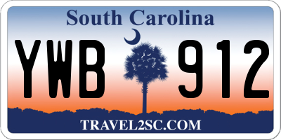 SC license plate YWB912