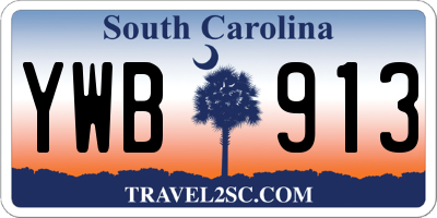 SC license plate YWB913