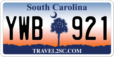 SC license plate YWB921