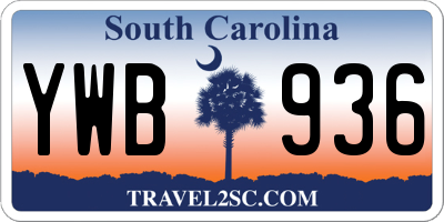 SC license plate YWB936