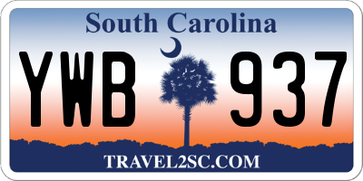 SC license plate YWB937