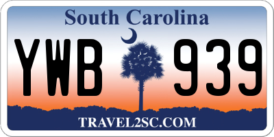 SC license plate YWB939