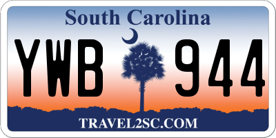 SC license plate YWB944
