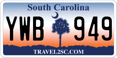SC license plate YWB949