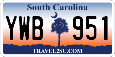 SC license plate YWB951
