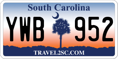 SC license plate YWB952