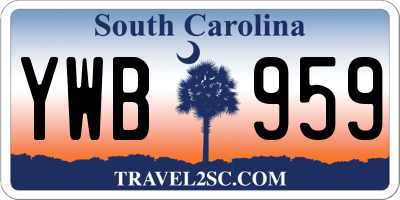 SC license plate YWB959