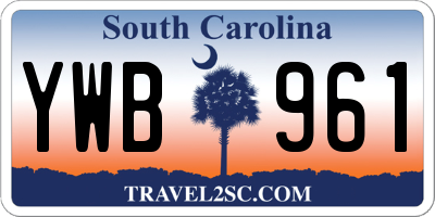SC license plate YWB961