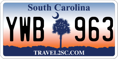 SC license plate YWB963