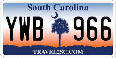 SC license plate YWB966