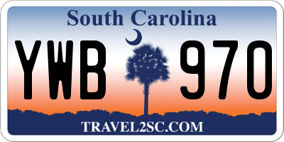 SC license plate YWB970