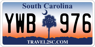 SC license plate YWB976