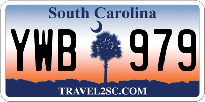 SC license plate YWB979