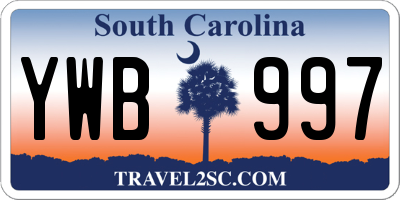 SC license plate YWB997