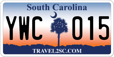 SC license plate YWC015