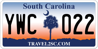 SC license plate YWC022